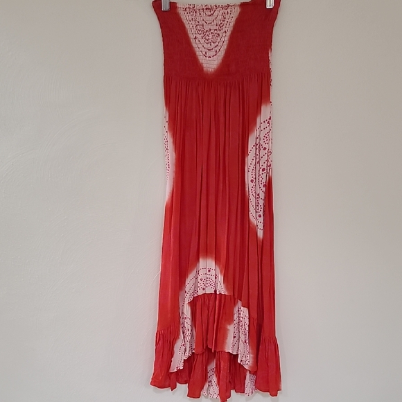 Anthropologie Dresses & Skirts - Strapless Smocked High Low Midi Sundress S/M